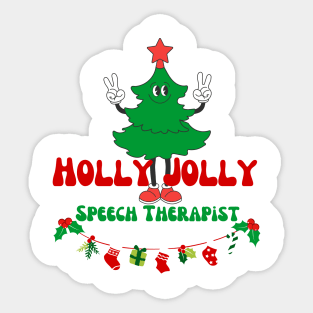 Christmas Speech Language Pathology, Speech therapy, speech path, slp, slpa Sticker